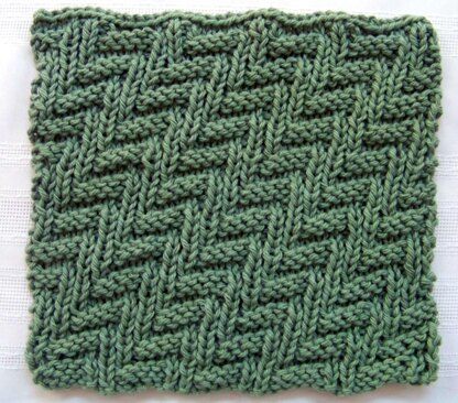 Rib and Welt Dishcloth