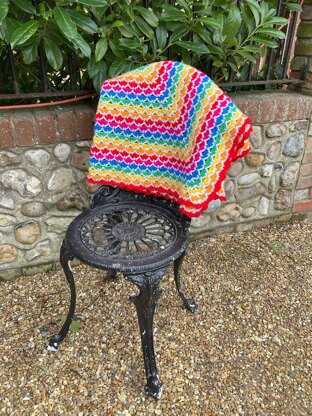 Rainbow square baby blanket by HueLaVive