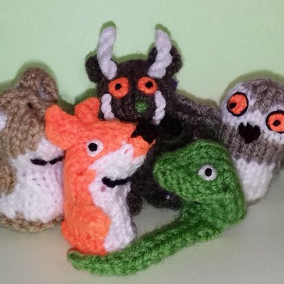 5 Gruffalo finger puppets, adult and child sizes