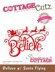 CottageCutz Elites Die - Believe W/Santa Flying, 3.2"X2.3"