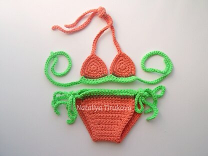 Peach Bikini Baby Set