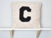 Monogram Letter Pillow Initial Alphabet 18x18