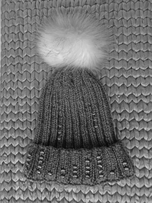 Beads and Ribbing Hat