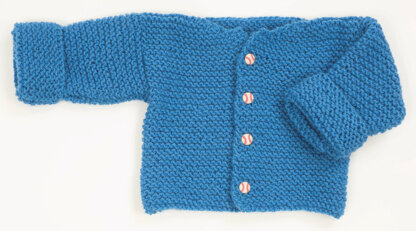 Plymouth Yarn F165 Encore Easy Garter Stitch Baby Sweater (Free)