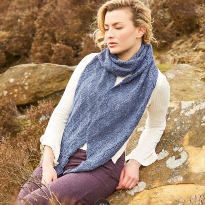 Hattie Scarf in Rowan Felted Tweed DK - Downloadable PDF