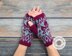 Star Leaf Mosaic Fingerless Gloves