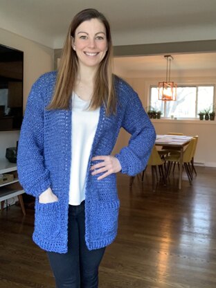 blue cardigan 