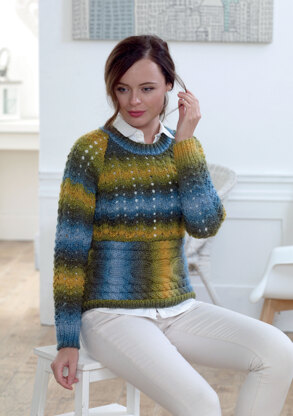 Long & Short Sleeved Sweater in King Cole - 5008 - Leaflet