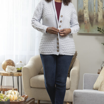 Women's Cafe Cardigan in Universal Yarn Fibra Natura Dona - Downloadable PDF