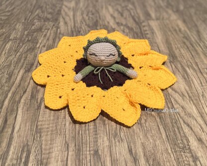 Sunflower dolly lovey blanket