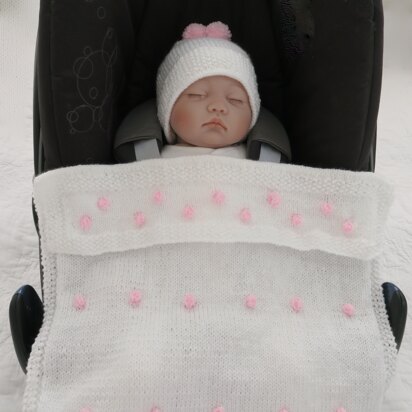 Ophelia Baby Car Seat Blanket & Hat