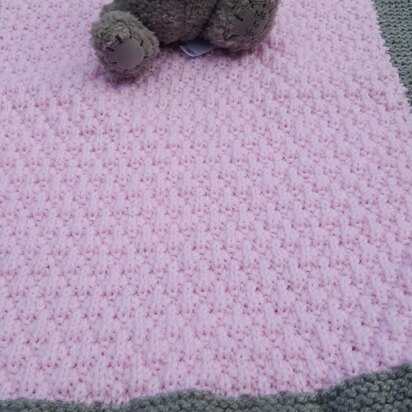 Pink and Grey Moses Basket/Buggy/Baby Seat Blanket