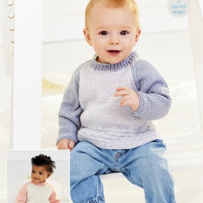 Sweaters in Stylecraft Baby Sparkle DK & Stylecraft Special for Babies DK - 9999 - Downloadable PDF