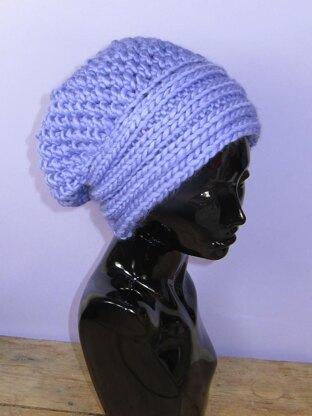 Super Chunky Rib Band Lace Slouch Hat