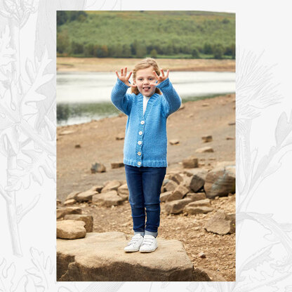 Charley Child's Cardigan -  Knitting Pattern For Kids in Willow & Lark Strath by Willow & Lark