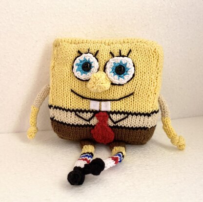 Pattern: Knitted Spongebob, amigurumi SpongeBob, knitted toy