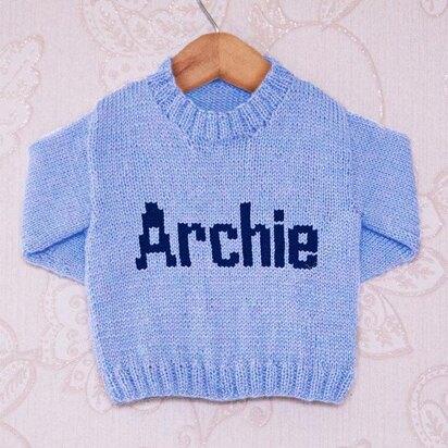 Intarsia - Archie Moniker Chart - Childrens Sweater