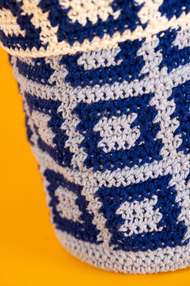 Brandt Plant Pot Cover - Free Crochet Pattern For Home in Paintbox Yarns Recycled Cotton Worsted by Paintbox Yarns