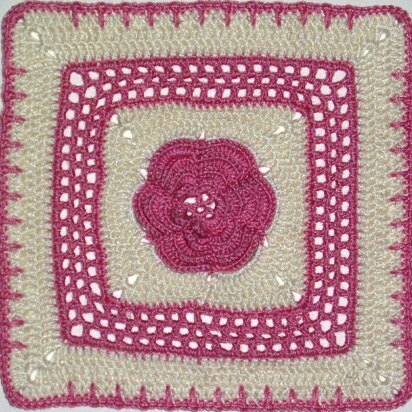 Roses and Lace - 8" square