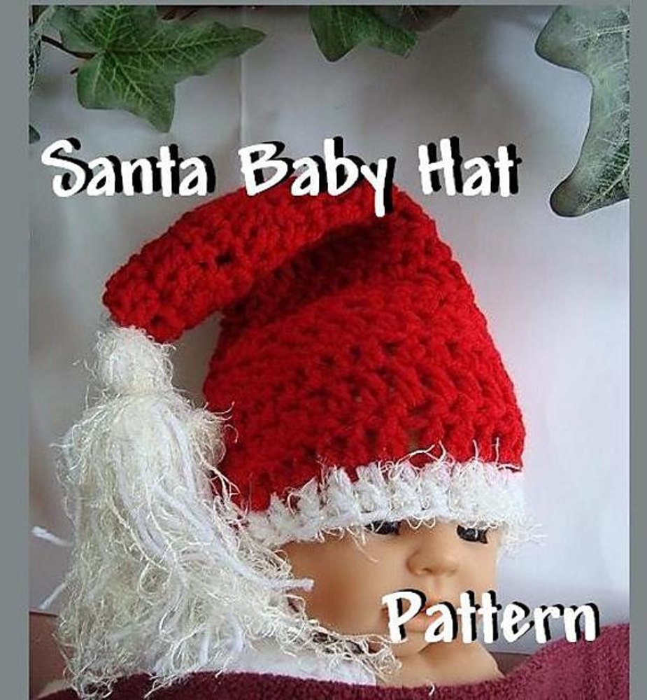 Crochet baby santa store hat