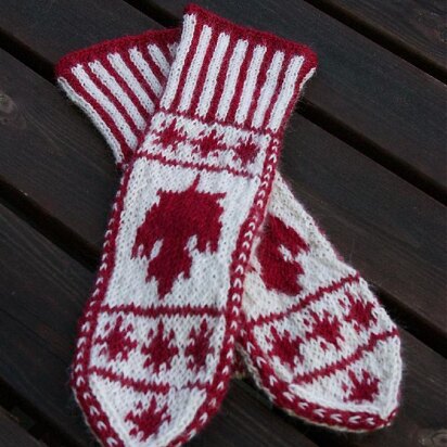 Maple Leaf Mittens