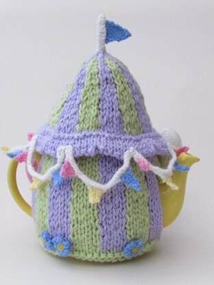 Summer Fayre Marquee Tea Cosy Knitting Pattern