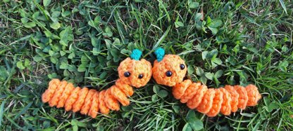 Pumpkin Worry Worm Crochet Pattern