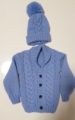 Child's Cardigan and Hat