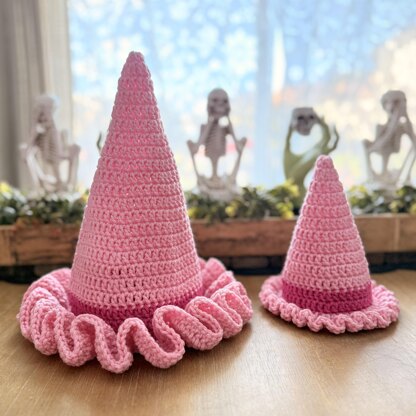 Kids & Dolls Ruffled Witch Hats