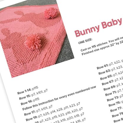 Baby Bunny Knit Blanket