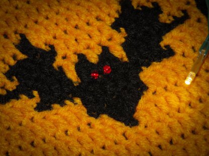 Spooky Moon Overlay Mosaic - Bat Attack!
