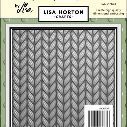 Lisa Horton 3D Embossing Folder - Knitted