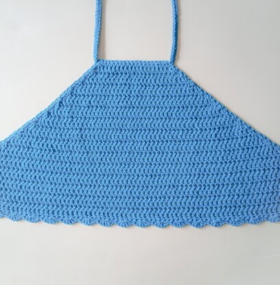 Ocean Blue Crop Top
