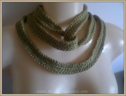 Crochet Tyre Tracks Scarf Pattern Infinity Necklace