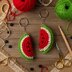 Crochet Watermelon Keychain Pattern PDF + Video Tutorial