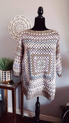 Scrapbusting Granny Square Jumper