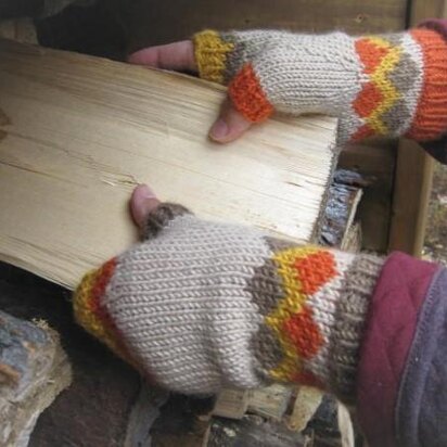 Carotenoid Fingerless Mitts