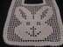 Filet Crochet Bib - Bunny