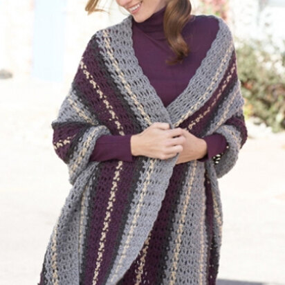 Afternoon Wrap in Caron Simply Soft Heathers & Simply Soft - Downloadable PDF