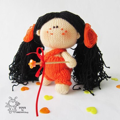 Pebble doll orange
