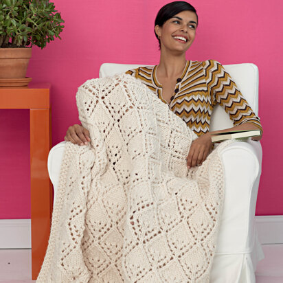 Winter Lace Afghan in Lion Brand Wool-Ease Thick & Quick - 80115AD