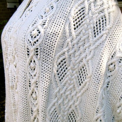 Sante Fe Mesh and Cable Shawl