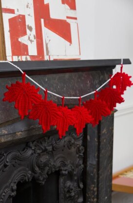 Maple Leaf Banner in Red Heart Super Saver Economy Solids - LW4150