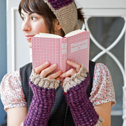 Huxley Headband & Gloves in Berroco Blackstone Tweed