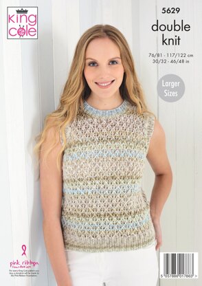Cardigan & Top Knitted in King Cole Drifter DK - 5629 - Downloadable PDF