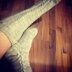 Poker Face Cable Knit Knee High Socks