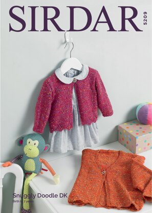 Girl's Cardigans in Sirdar Snuggly Doodle DK - 5209 - Downloadable PDF