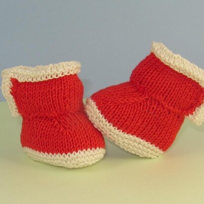 Baby 2 Colour Simple Trim Booties