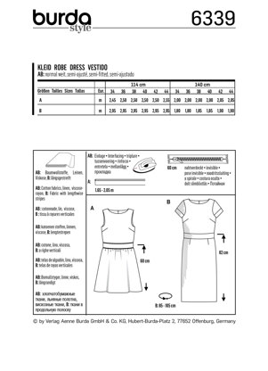 Burda Style Misses' Dress with Waistband B6339 - Paper Pattern, Size 8-18