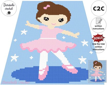 Ballerina c2c crochet pattern